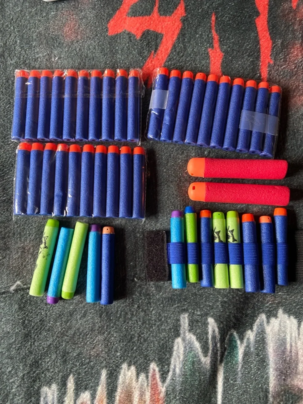 Nerf Bundle - 45 Darts + Battle Vest & Multi Dart Wrist Holder